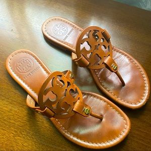 Tory Burch - Miller Sandals- Brown Leather - Vintage Vachetta - Size 6 - EUC!!